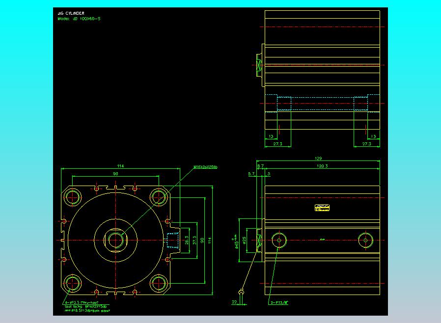 治具气缸2D-JD100x60-S
