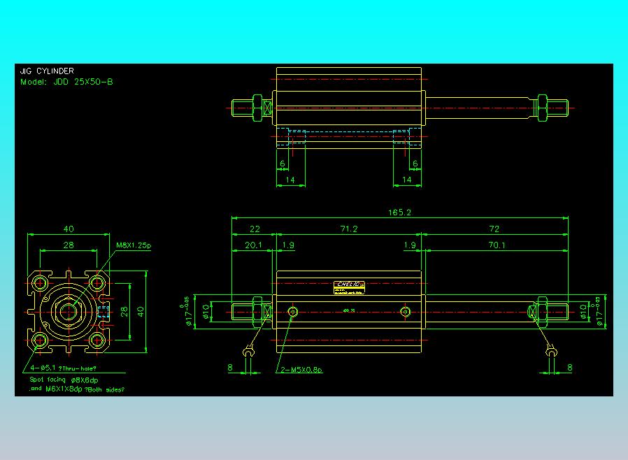治具气缸2D-JDD25x50-B
