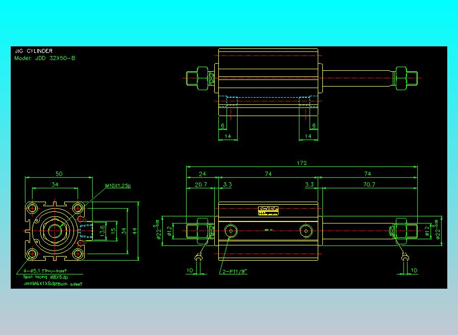 治具气缸2D-JDD32x50-B