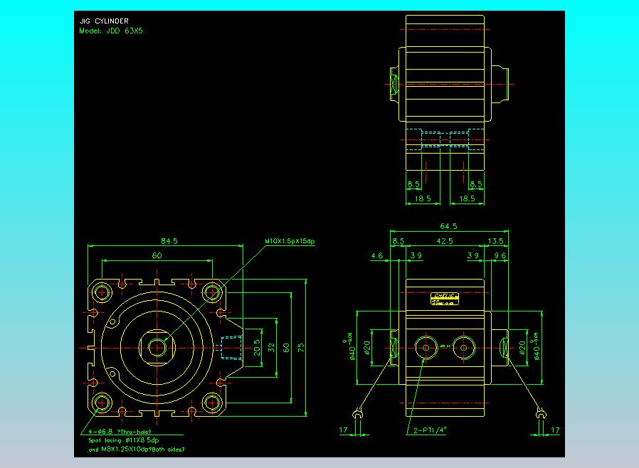 治具气缸2D-JDD63x5