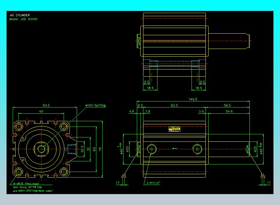 治具气缸2D-JDD63x50