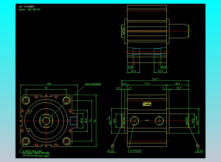 治具气缸2D-JDD80x30