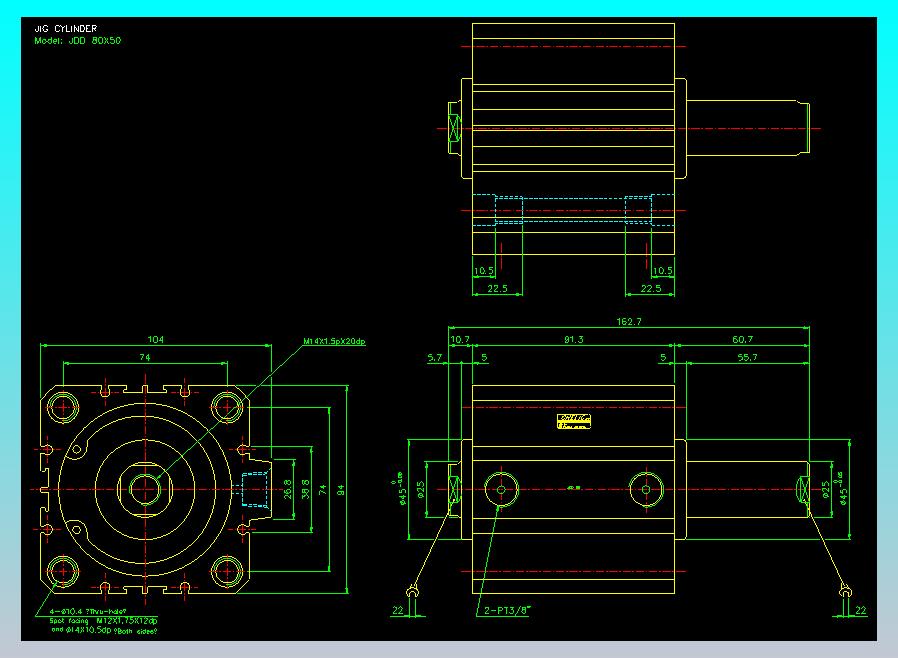 治具气缸2D-JDD80x50