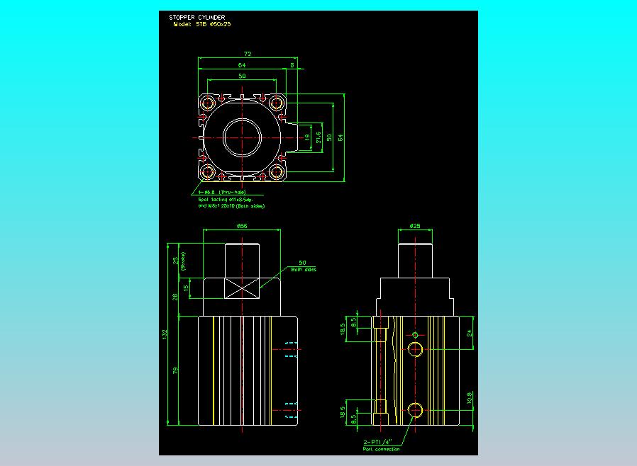 阻档气缸2D-STB50x25