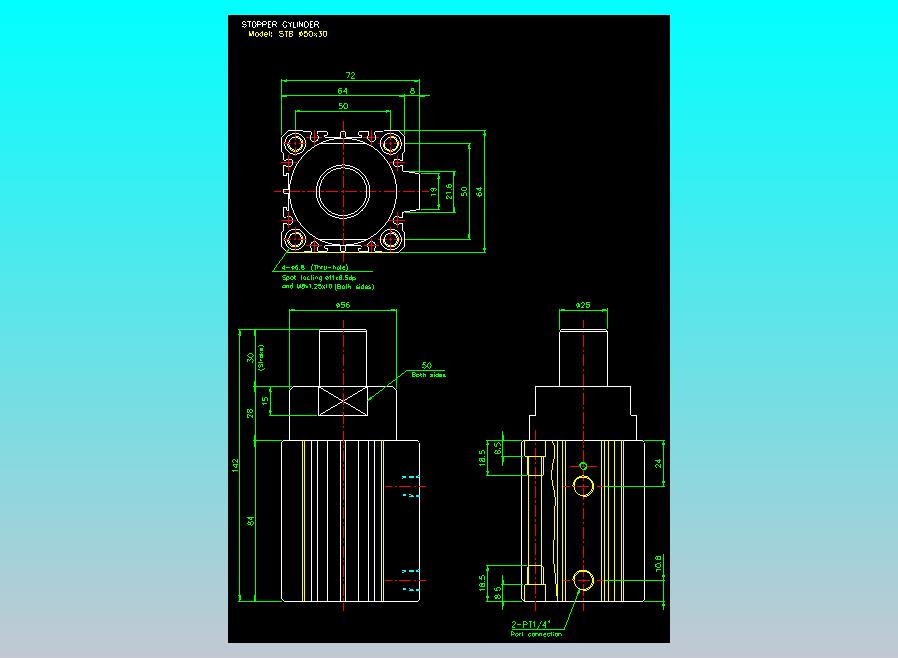 阻档气缸2D-STB50x30