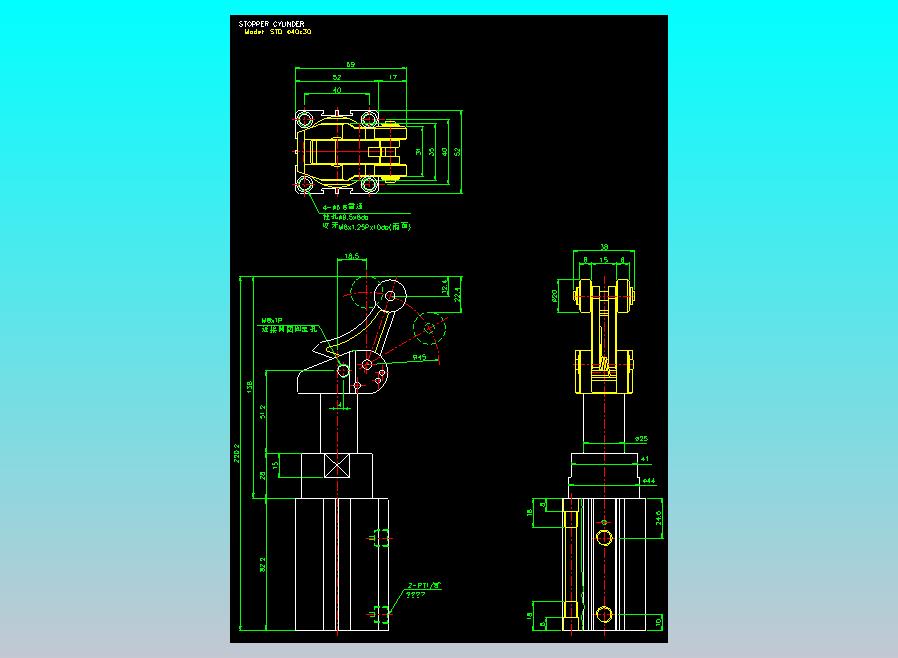阻档气缸2D-STD40x30