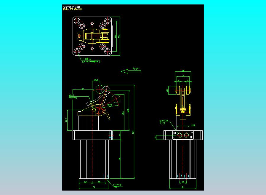 阻档气缸2D-STF50x30