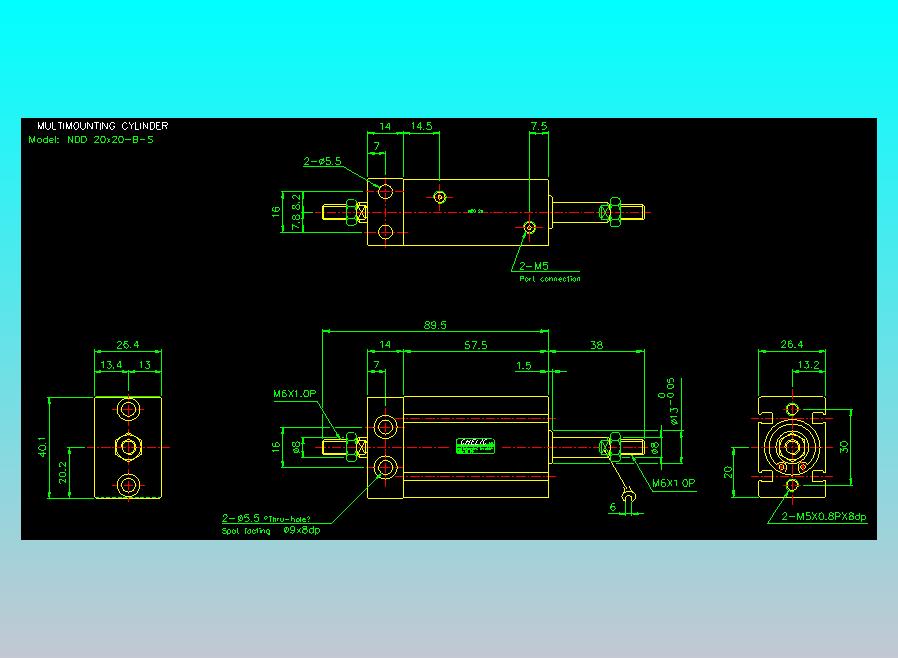 气立可CHELIC气缸油缸2D-NDD20x20-B-S