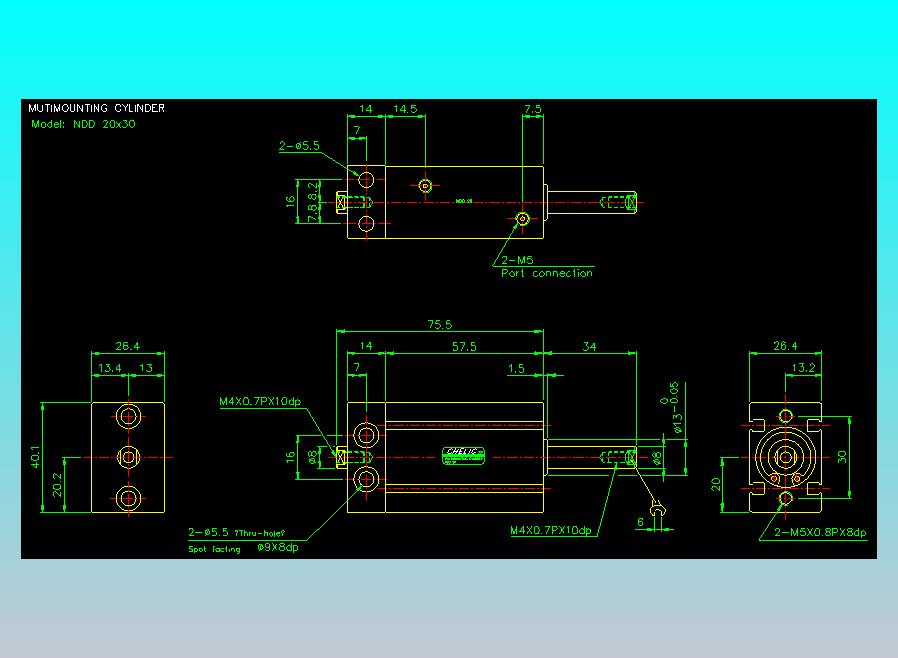 气立可CHELIC气缸油缸2D-NDD20x30