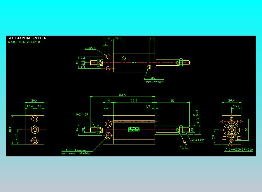 气立可CHELIC气缸油缸2D-NDD20x30-B