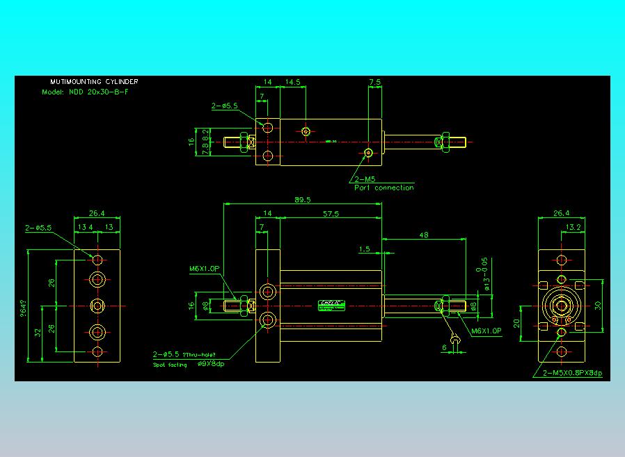 气立可CHELIC气缸油缸2D-NDD20x30-B-F