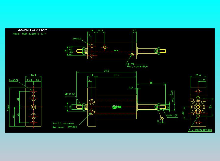 气立可CHELIC气缸油缸2D-NDD20x30-B-S-F