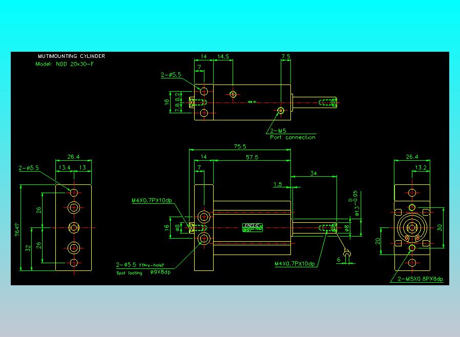 气立可CHELIC气缸油缸2D-NDD20x30-F
