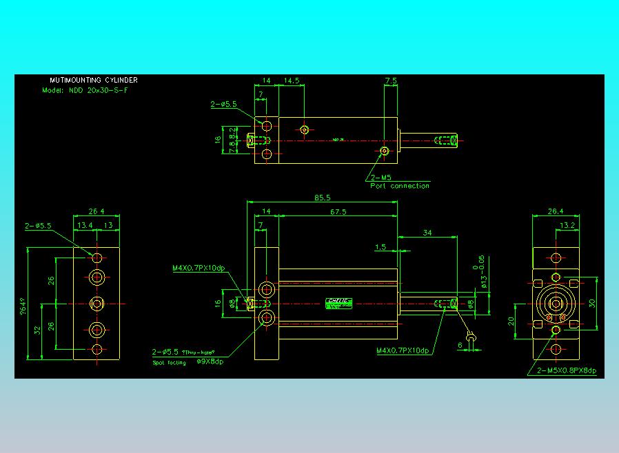 气立可CHELIC气缸油缸2D-NDD20x30-S-F