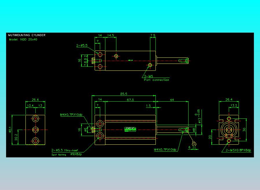 气立可CHELIC气缸油缸2D-NDD20x40