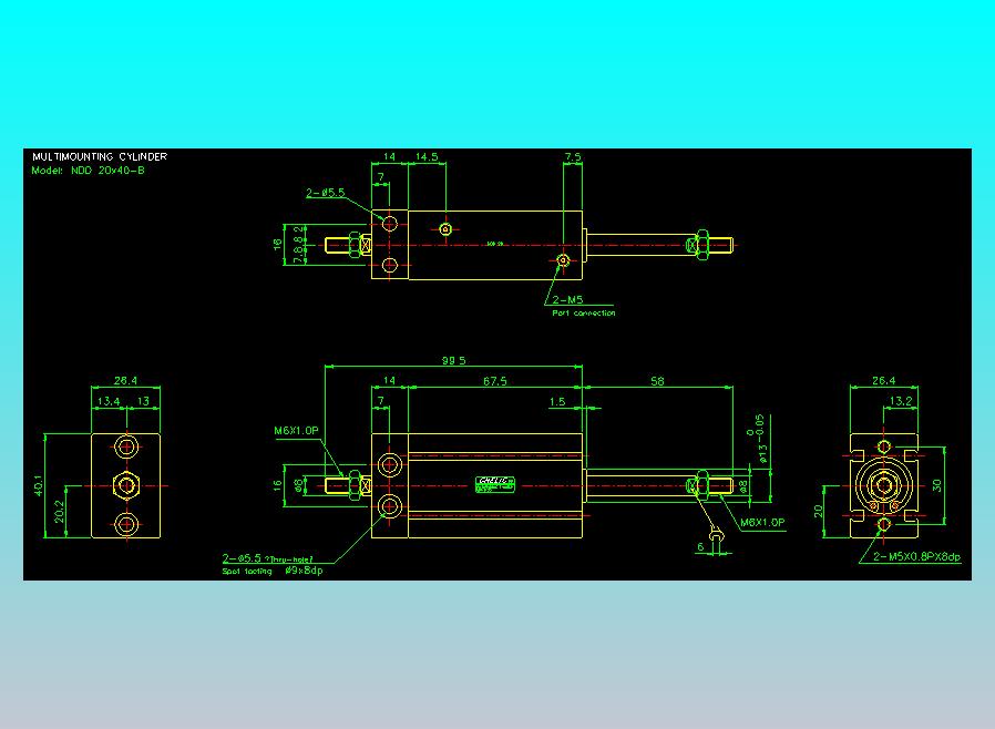 气立可CHELIC气缸油缸2D-NDD20x40-B