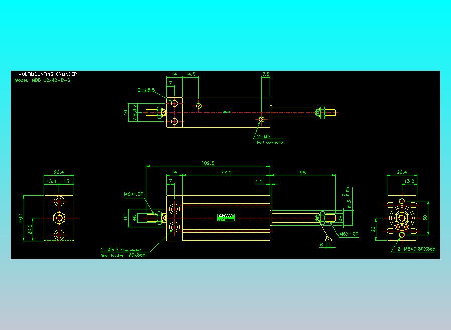 气立可CHELIC气缸油缸2D-NDD20x40-B-S