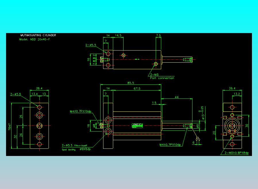 气立可CHELIC气缸油缸2D-NDD20x40-F