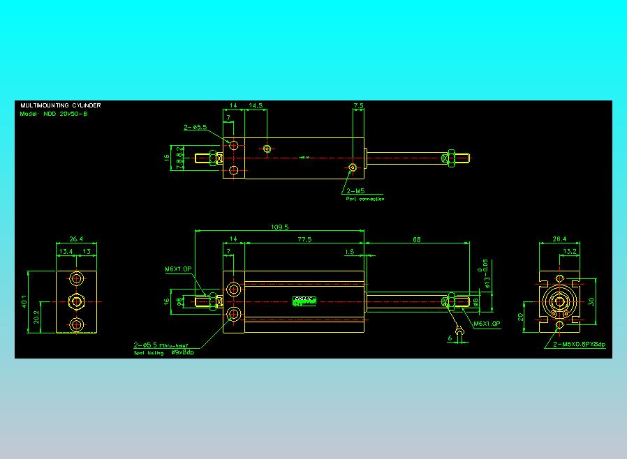 气立可CHELIC气缸油缸2D-NDD20x50-B