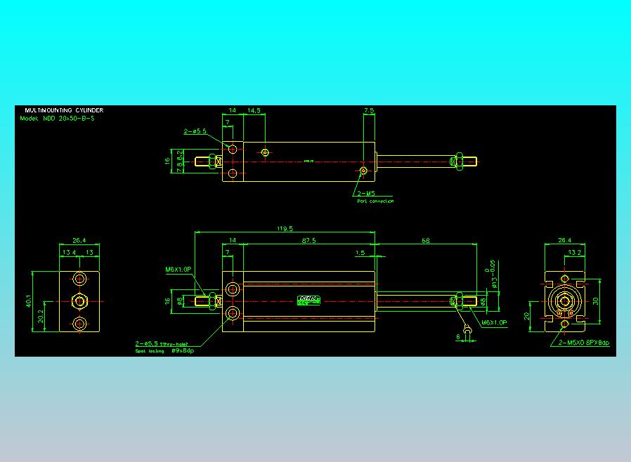 气立可CHELIC气缸油缸2D-NDD20x50-B-S