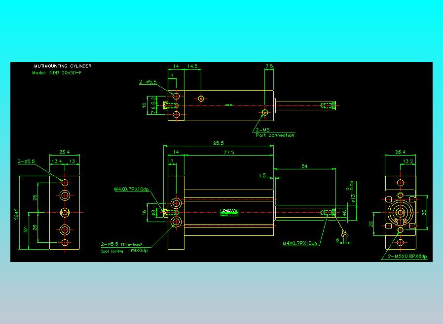 气立可CHELIC气缸油缸2D-NDD20x50-F