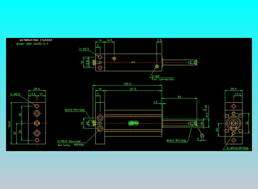 气立可CHELIC气缸油缸2D-NDD20x50-S-F