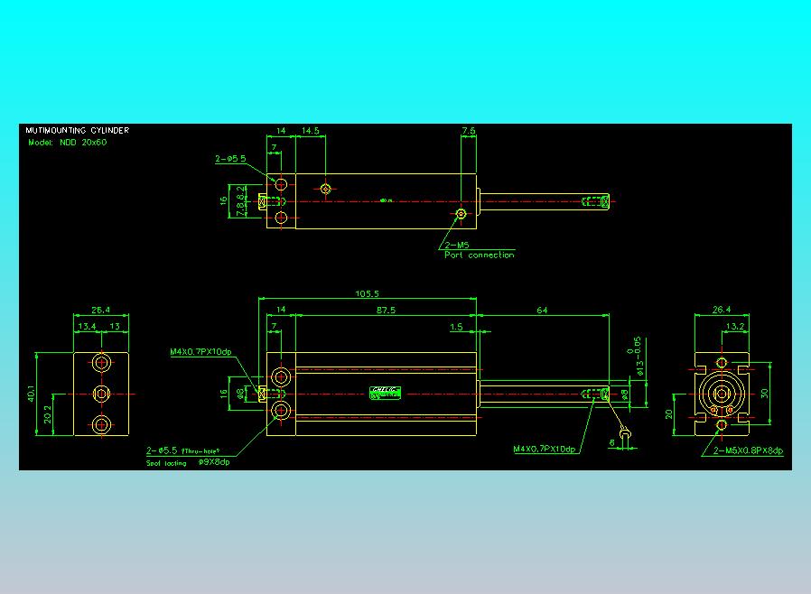 气立可CHELIC气缸油缸2D-NDD20x60