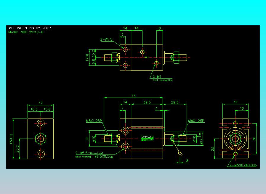 气立可CHELIC气缸油缸2D-NDD25x10-B