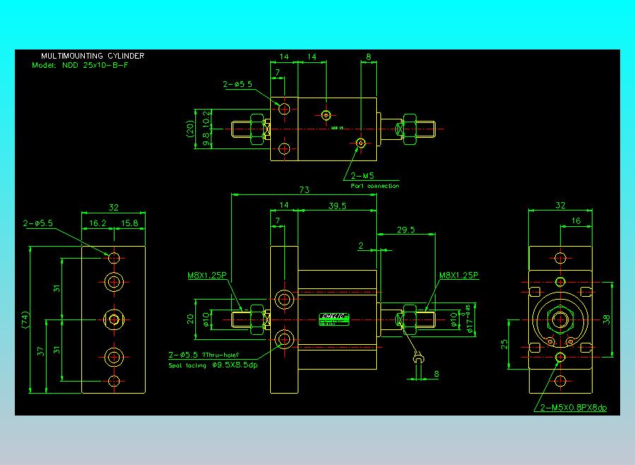 气立可CHELIC气缸油缸2D-NDD25x10-B-F
