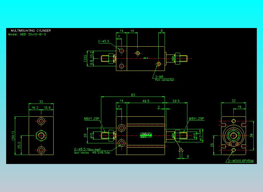气立可CHELIC气缸油缸2D-NDD25x10-B-S