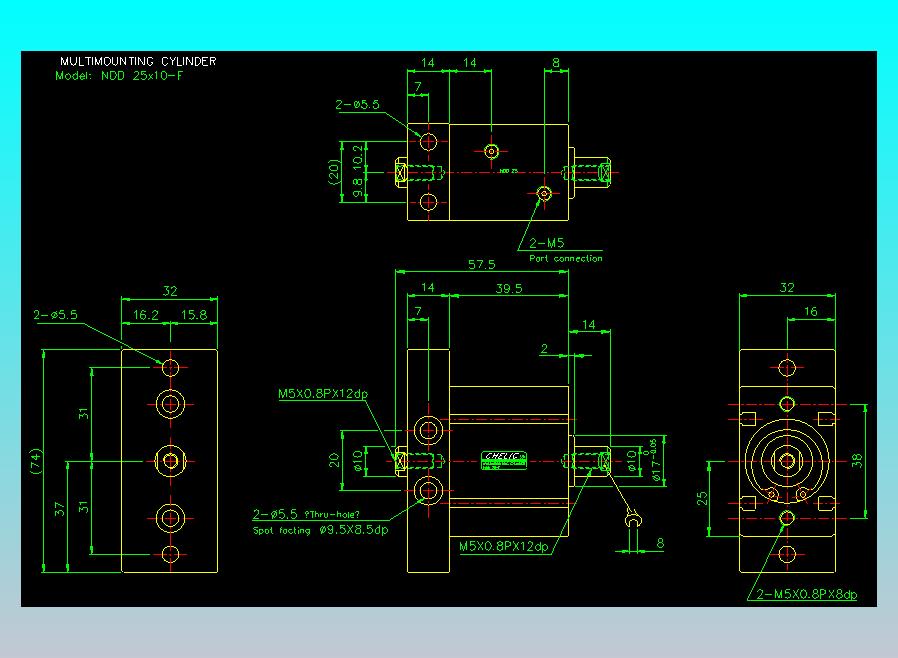 气立可CHELIC气缸油缸2D-NDD25x10-F