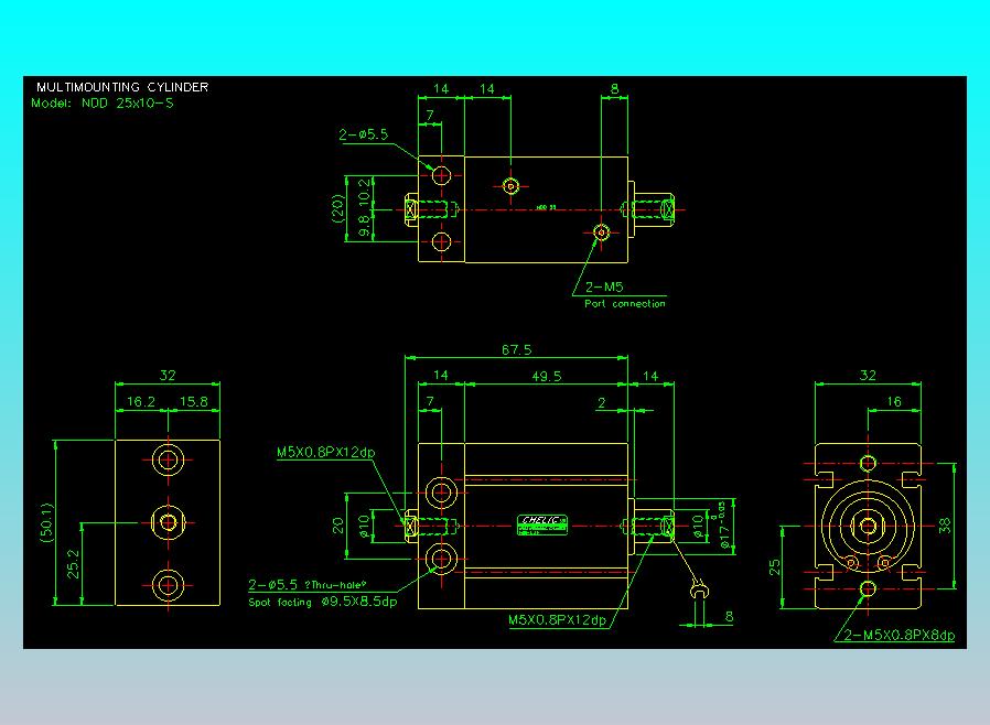气立可CHELIC气缸油缸2D-NDD25x10-S