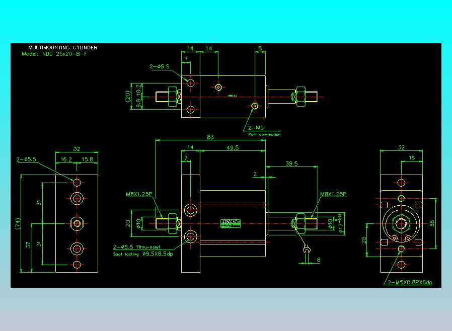 气立可CHELIC气缸油缸2D-NDD25x20-B-F