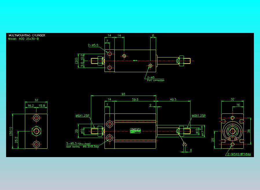 气立可CHELIC气缸油缸2D-NDD25x30-B
