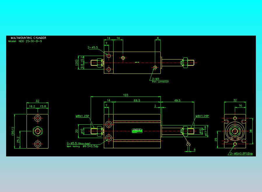 气立可CHELIC气缸油缸2D-NDD25x30-B-S