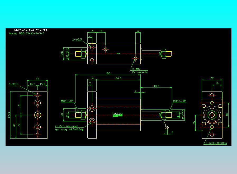 气立可CHELIC气缸油缸2D-NDD25x30-B-S-F