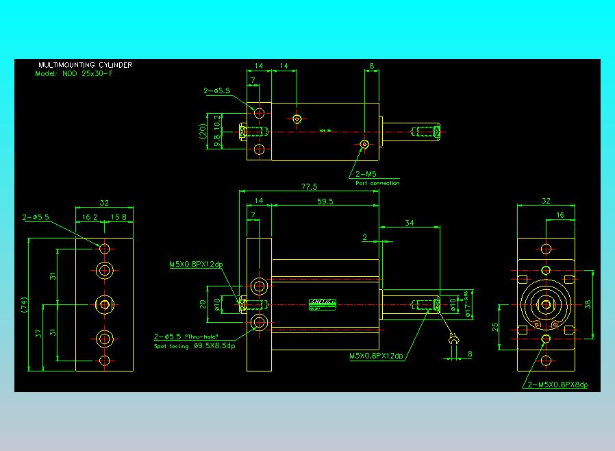气立可CHELIC气缸油缸2D-NDD25x30-F