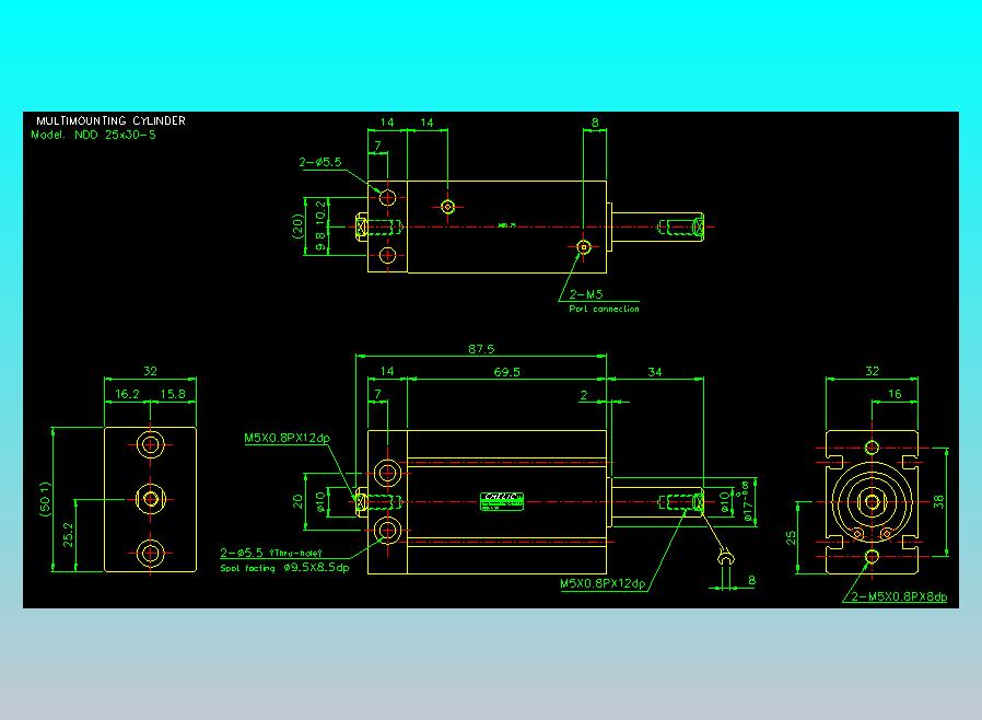 气立可CHELIC气缸油缸2D-NDD25x30-S