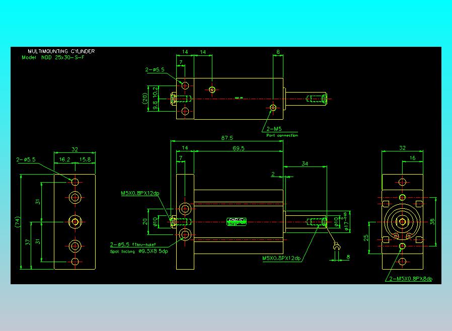 气立可CHELIC气缸油缸2D-NDD25x30-S-F