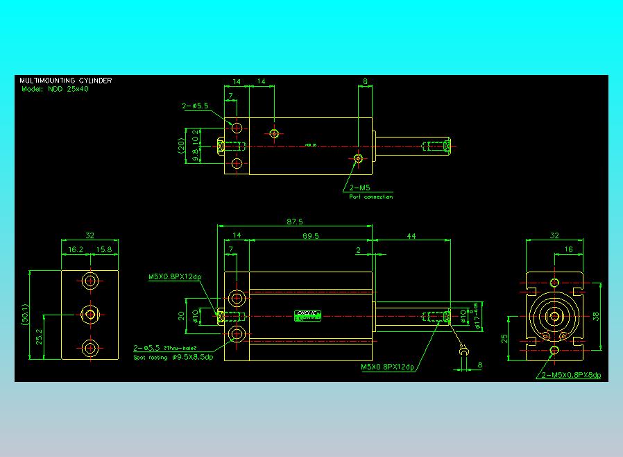 气立可CHELIC气缸油缸2D-NDD25x40