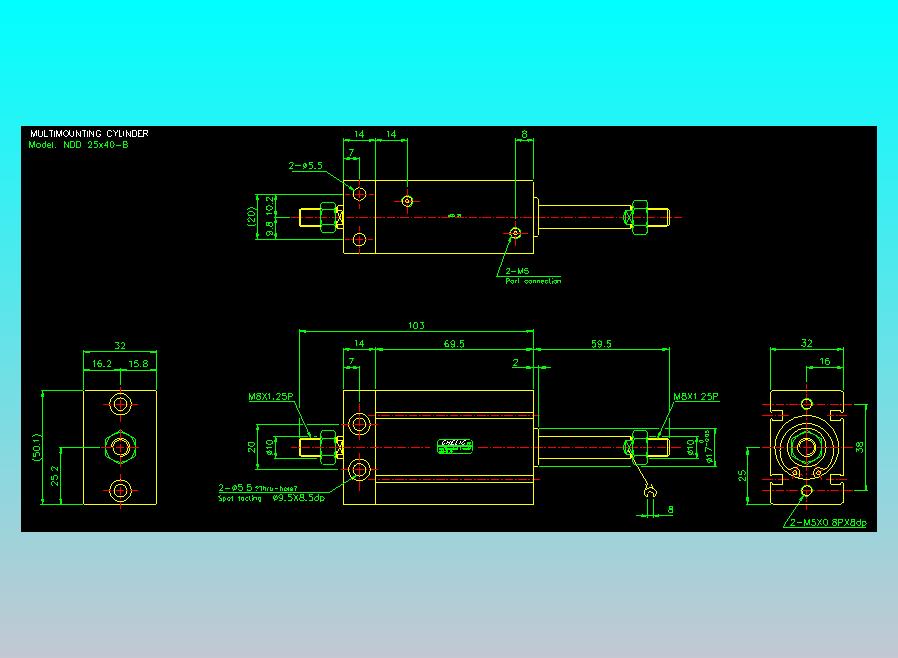 气立可CHELIC气缸油缸2D-NDD25x40-B