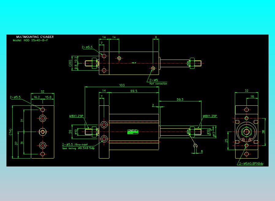 气立可CHELIC气缸油缸2D-NDD25x40-B-F