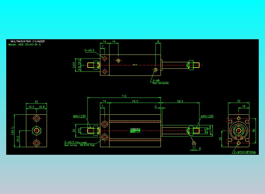 气立可CHELIC气缸油缸2D-NDD25x40-B-S