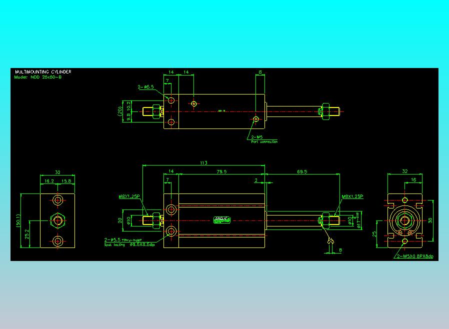 气立可CHELIC气缸油缸2D-NDD25x50-B