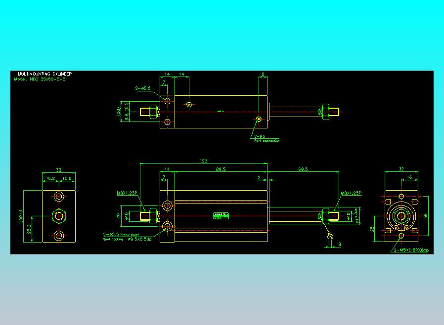 气立可CHELIC气缸油缸2D-NDD25x50-B-S