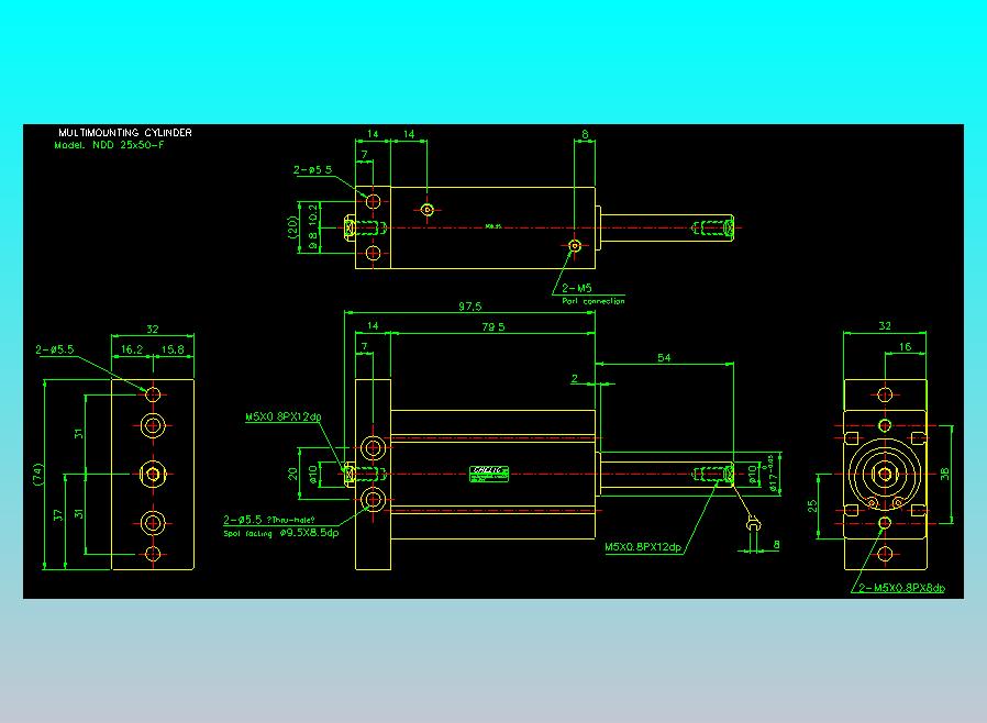 气立可CHELIC气缸油缸2D-NDD25x50-F