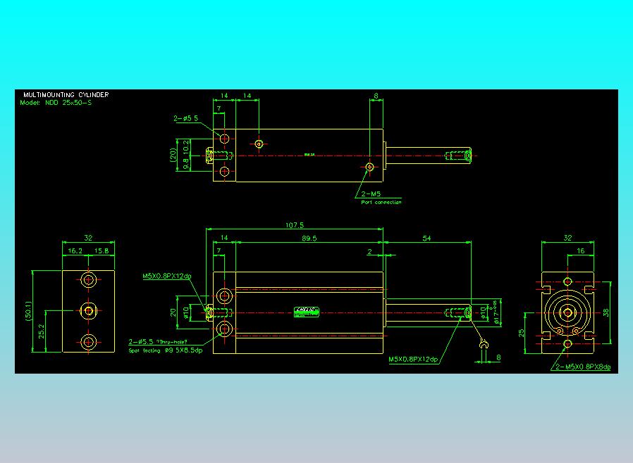 气立可CHELIC气缸油缸2D-NDD25x50-S