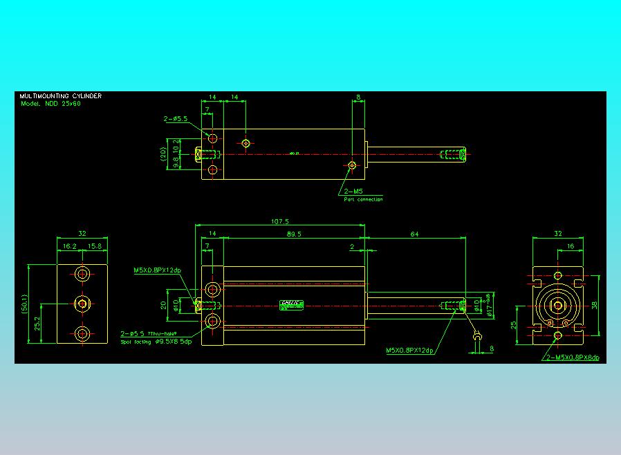 气立可CHELIC气缸油缸2D-NDD25x60