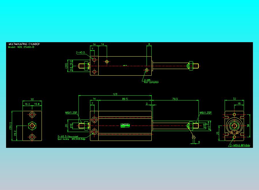 气立可CHELIC气缸油缸2D-NDD25x60-B