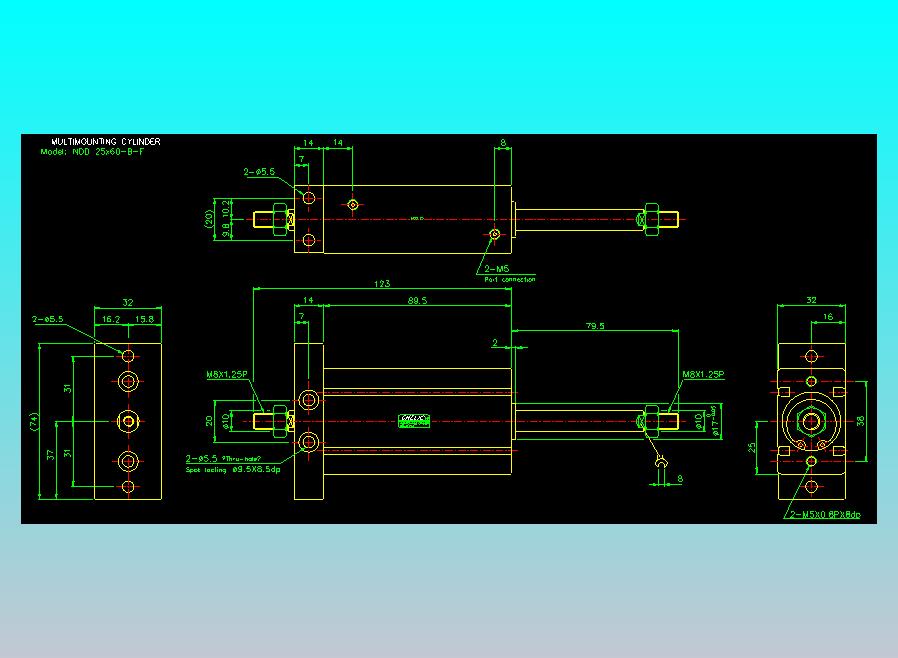 气立可CHELIC气缸油缸2D-NDD25x60-B-F